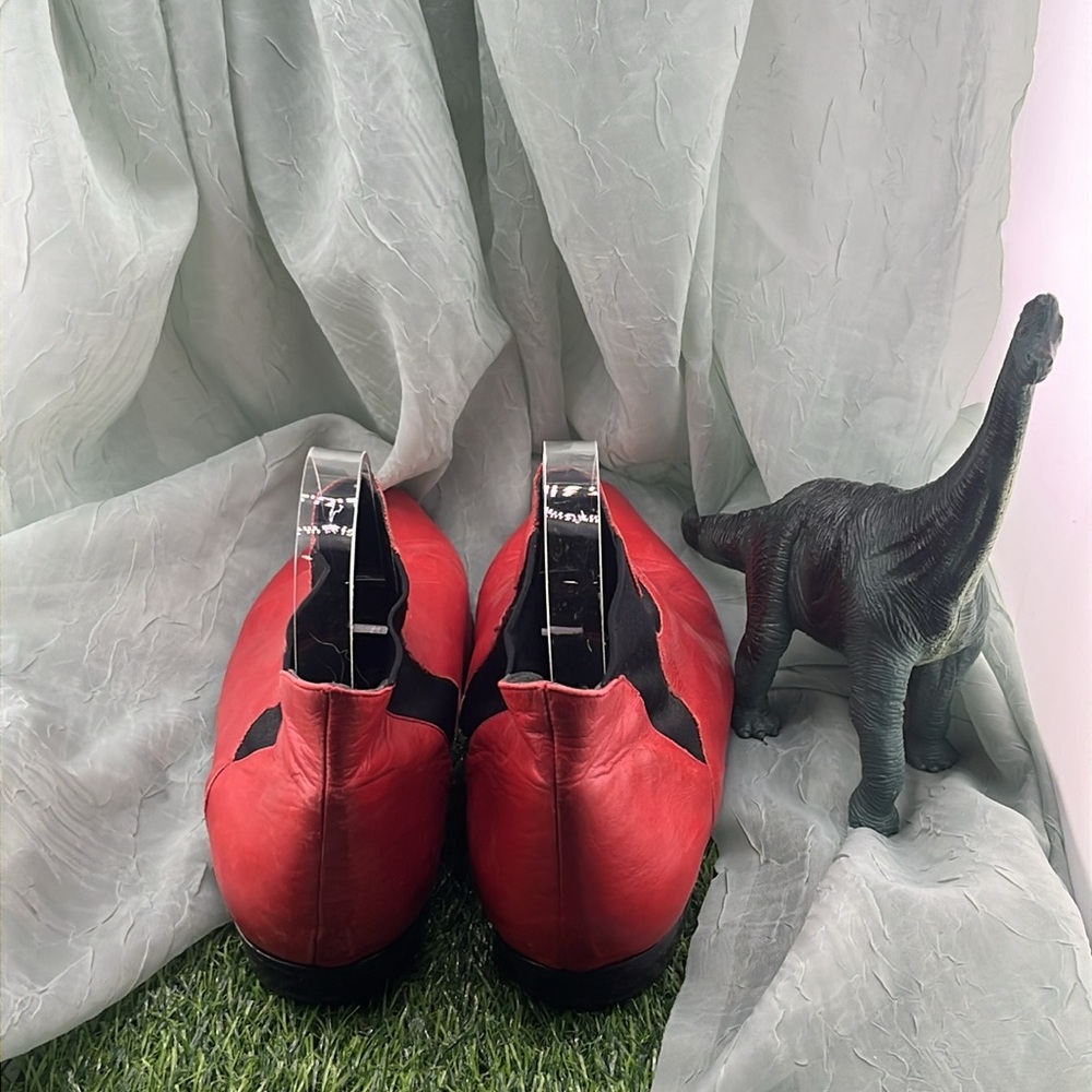 Vintage Silvano for Nilo Red Leather Ankle Boots | Women’s 7B - Picture 5 of 14